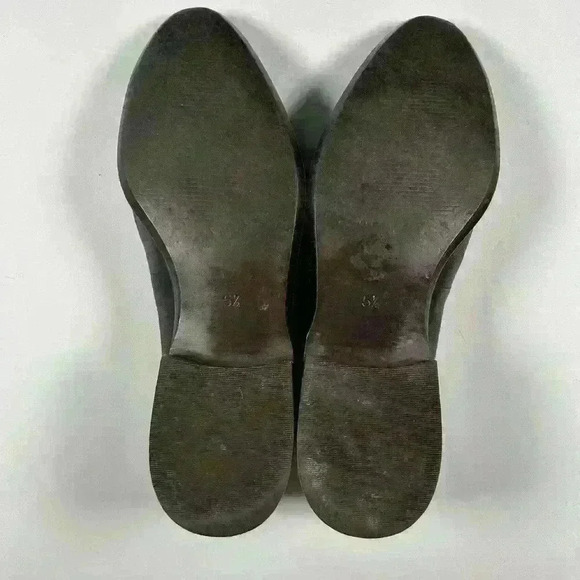 MADEWELL Black Leather Casual Low Block Heel Slip On Loafer Women Size 5.5 - 6 - Picture 6 of 8